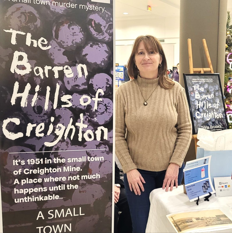 Trina Brooks author of The Barren Hills of Creighton, small town murder mystery